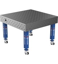 Welding table PRO 15 mm - 1200x1200mm - Φ16 - Diagonal - On wheels