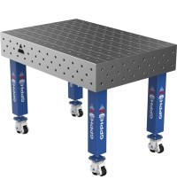 Welding table PRO 15 mm - 1200x800mm - Φ16 - Diagonal - On wheels