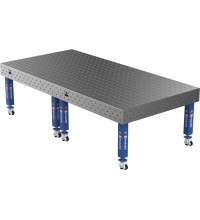 Welding table PRO 15 mm - 3000x1480mm - Φ16 - Diagonal - On wheels