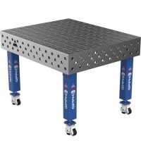 Welding table PRO 15 mm - 1200x1000mm - Φ28 - 100x100mm - On wheels