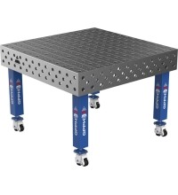 Welding table PRO 15 mm - 1200x1200mm - Φ28 - 100x100mm - On wheels