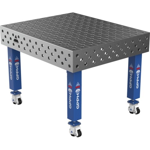 Welding table PRO 15 mm - 1200x1000mm - Φ28 - Diagonal - On wheels