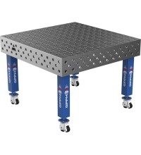 Welding table PRO 15 mm - 1200x1200mm - Φ28 - Diagonal - On wheels