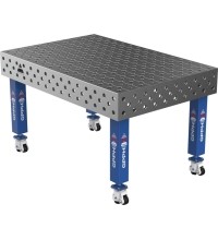 Suvirinimo stalas PRO 15 mm - 1500x1000mm - Φ28 - Įstrižinė - Ant ratukų