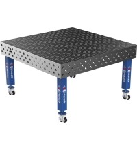 Suvirinimo stalas PRO 15 mm - 1500x1480mm - Φ28 - Įstrižinė - Ant ratukų
