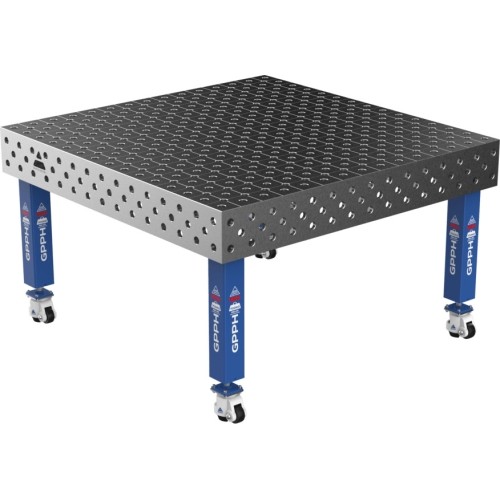 Welding table PRO 15 mm - 1500x1480mm - Φ28 - Diagonal - On wheels