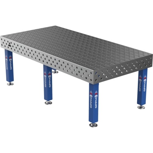 Welding table PRO 15 mm - 2400x1200mm - Φ28 - Diagonal - On feet