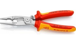 Replės elektros instaliacijos darbams VDE 200mm KNIPEX