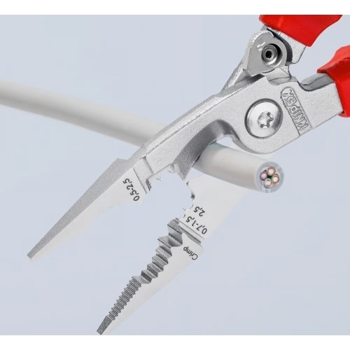 Replės elektros instaliacijos darbams VDE 200mm KNIPEX