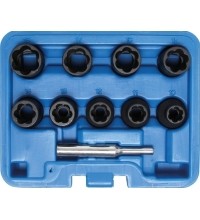 Bolt extractor socket set 10pcs. 1/2"