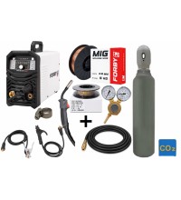 PRODUCT PACK Inverter welding machine FORBY® MIG 210FX + CO2 cylinder 5l with accessories