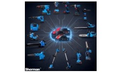 Cordless impact wrench "Sherman ET-105" 500 Nm with 2 batteries and casese