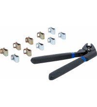 Fixing clamps set with pliers