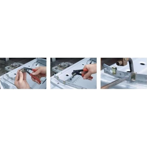Fixing clamps set with pliers
