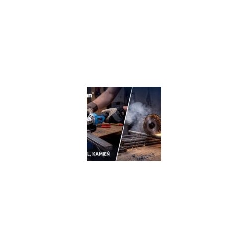 Cordless angle grinder ET-301 with two 4.0 Ah batteries