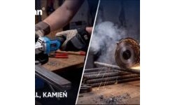 Akumuliatorinis kampinis šlifuoklis ET-301 su 2 × 4,0 Ah akumuliatoriais
