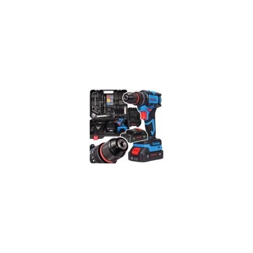 Cordless impact drill-driver ET-10210 with tool set, 21 V, 50 Nm – one battery