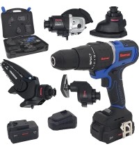 Cordless multifunction Multitool - 5 - drill, saw, angle grinder, random orbital sander