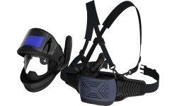 Automatic darkening welding mask with digital filter and PAPR system