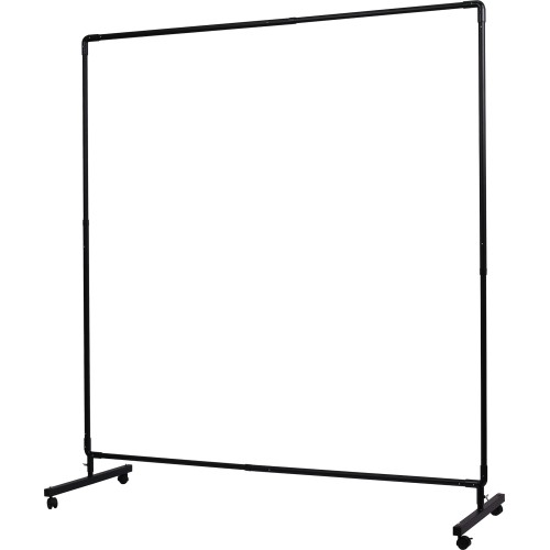 Welding safety curtain with frame, 1.80 x 1.80 m - Red