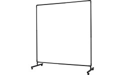 Welding safety curtain with frame, 1.80 x 1.80 m - Red
