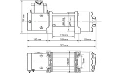 Elektrinė gervė 12V 4500LBS/2040KG (Sintetinis lynas)