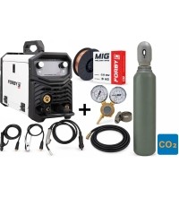 Pusautomačio KOMPLEKTAS FORBY® MIG 200ST LED (sinerginis) + CO2 balionas 8l su priedais