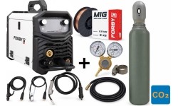Semi-automatic KIT FORBY® MIG 200ST LED (synergistic) + CO2 cylinder 8l with accessories