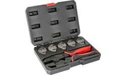 Quick interchangeable ratchet crimper set