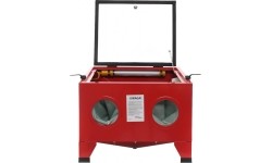 Smėliasrovė - smėliapūtė, vertikali, 90 l, su LED apšvietimu