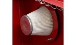 Smėliasrovė - smėliapūtė, vertikali, 90 l, su LED apšvietimu