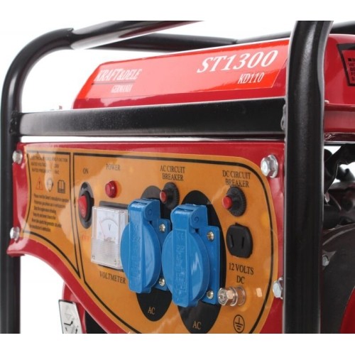 Single-phase petrol generator, 230 V / 12 V