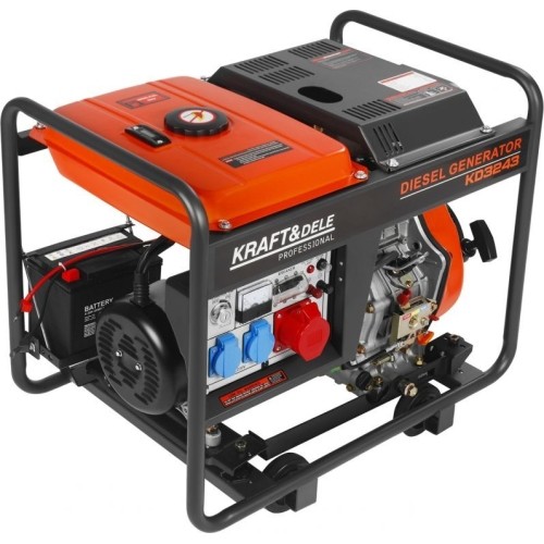 Dyzelinis elektros generatorius, 6,5/7 kW, 230/400 V, su elektriniu paleidimu
