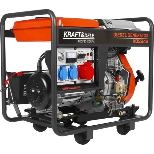 Dyzelinis elektros generatorius, 6,5/7 kW, 230/400 V, su elektriniu paleidimu