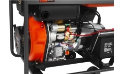 Diesel electric generator, 6.5/7 kW, 230/400 V, with electric start