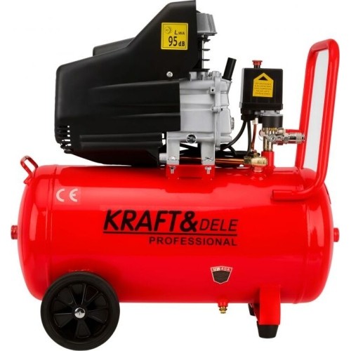 Oil-lubricated air compressor, 50 l, 2.8 kW, 8 bar, 220/230 V