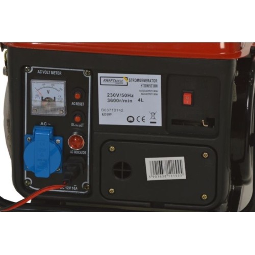 Benzininis elektros generatorius, 800 W, maks. 1200 W, 230 V / 12 V