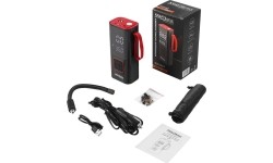 Cordless air compressor, 85 W, 10 bar, with LCD screen and LED flashlight