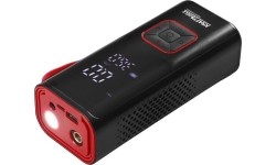 Akumuliatorinis oro kompresorius, 85 W, 10 bar, su LCD ekranu ir LED žibintuvėliu