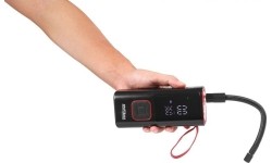 Cordless air compressor, 85 W, 10 bar, with LCD screen and LED flashlight