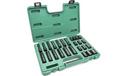 1/2" Dr. Thin wall standard & deep impact socket set (10-24mm)(26pcs)
