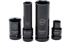 1/2" Prailgintų ir trumpų smūginių galvučių rinkinys (10-24mm)(26vnt) (plonasienės)
