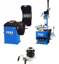 Tyre changer and balancer set + Air jack 2t