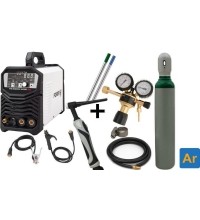 KOMPLEKTAS Suvirinimo aparatas FORBY® TIG 200MX AC/DC + Argono balionas 8l su priedais