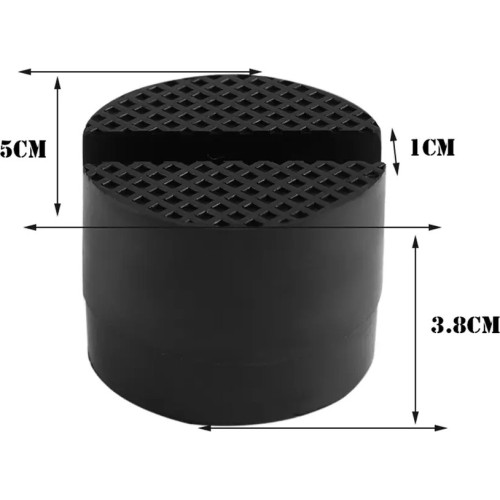 Rubber jack pad Ø51mm for welding seam, reinforced