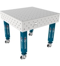 PRO INOX Welding Table 15mm - 1000x1000mm - PRO INOX - Φ16 - 100x100mm - On wheels