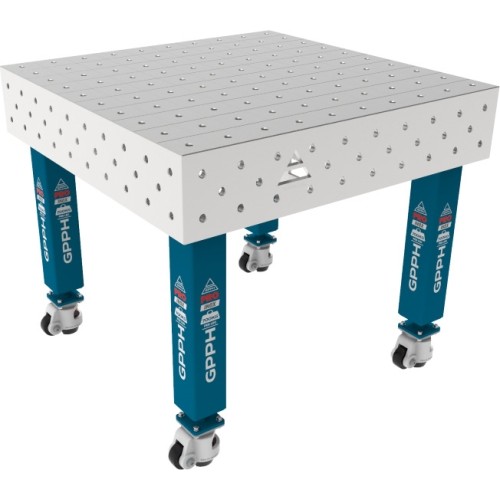PRO INOX suvirinimo stalas 15 mm - 1000x1000mm - PRO INOX - Φ16 - 100x100mm - Ant ratukų