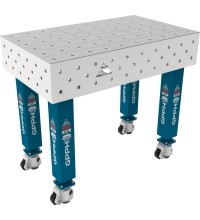 PRO INOX suvirinimo stalas 15 mm - 1000x600mm - PRO INOX - Φ16 - 100x100mm - Ant ratukų