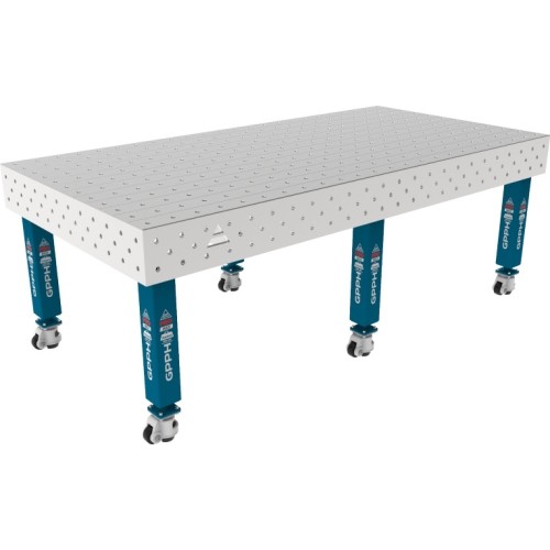 PRO INOX suvirinimo stalas 15 mm - 2400x1200mm - PRO INOX - Φ16 - 100x100mm - Ant ratukų
