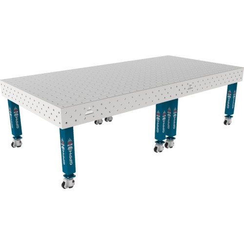 PRO INOX suvirinimo stalas 15 mm - 3000x1480mm - PRO INOX - Φ16 - 100x100mm - Ant ratukų